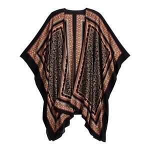 Apt. 9 Medallion Print Topper Open-front Longline Kimono Bohemian Women's O/S